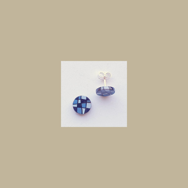 Ohrstecker ca.10mm rund, Paar. blau Variationen